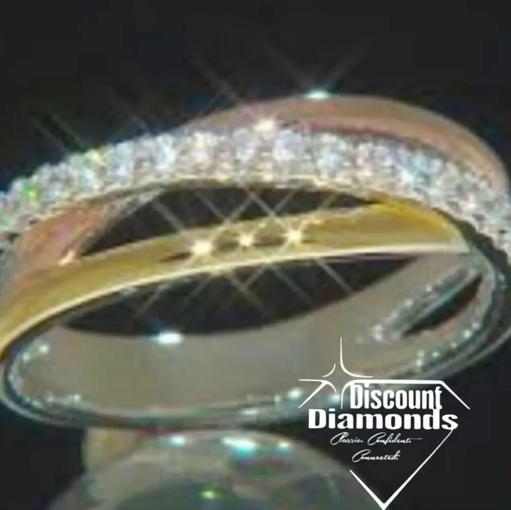 Diamond Cocktail Ring 18K Gold on 925 Sterling Silver